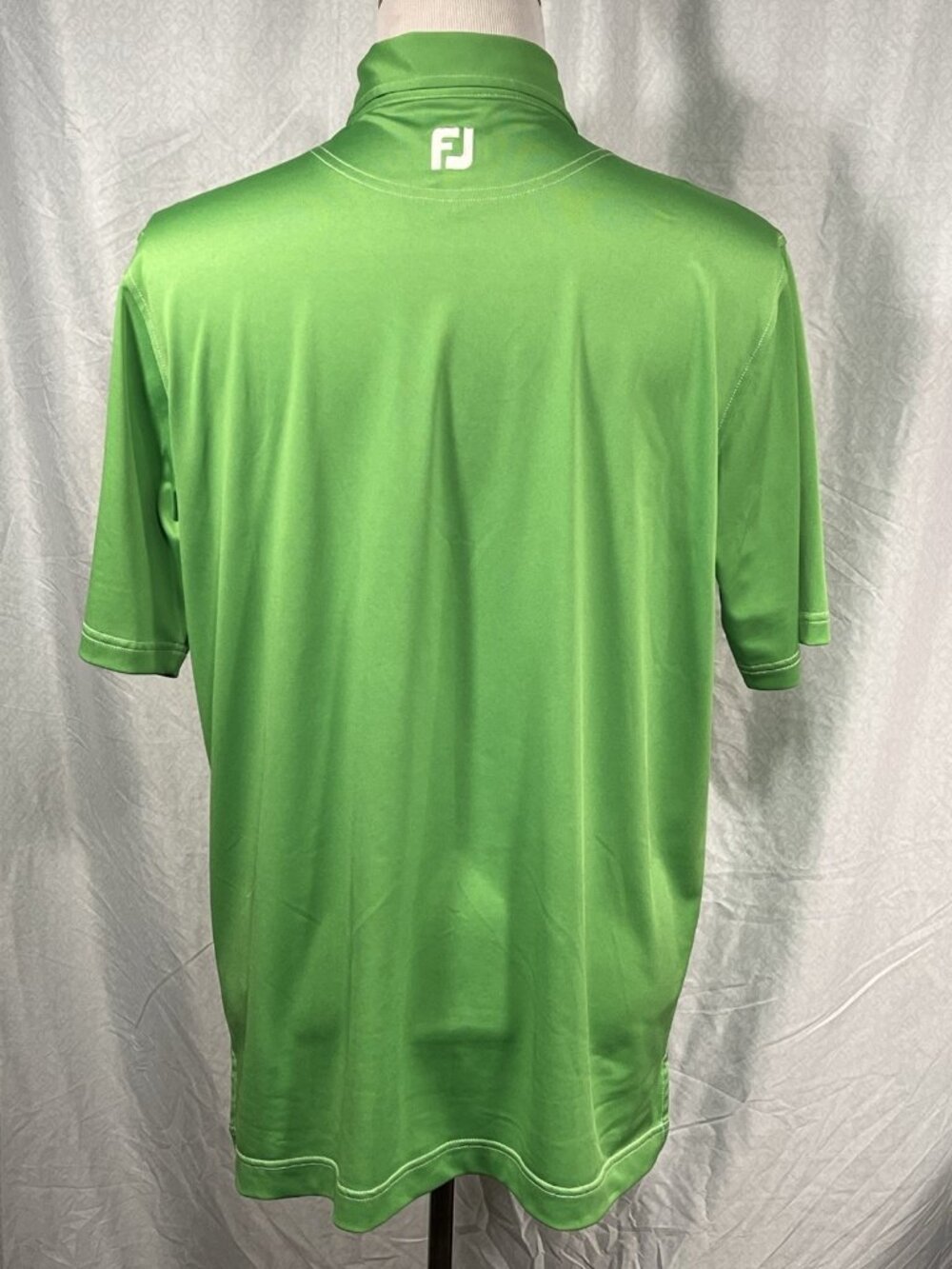FootJoy FJ Men’s XL Green Golf Polo Shirt Athletic Fit Stretch - Picture 3 of 8